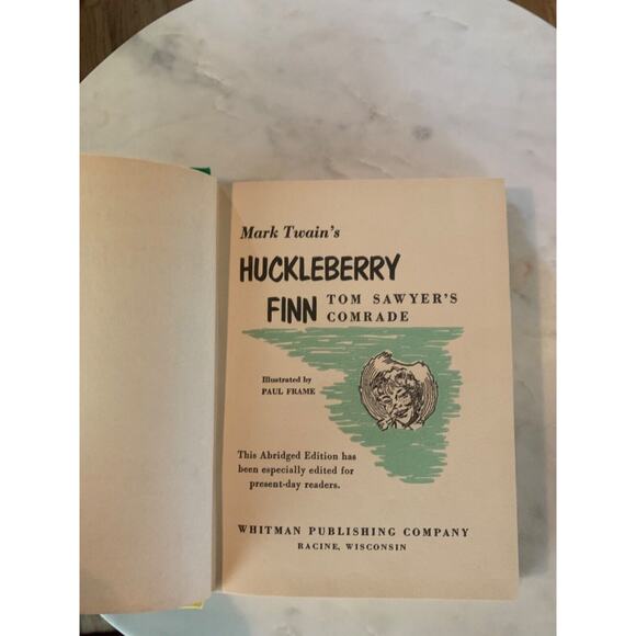 Huckleberry Finn 1939 Mark Twain Whitman Puishing Modern Abridged Edition - Picture 4 of 6